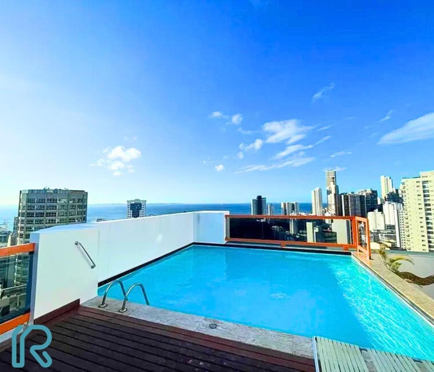 Lindo Studio Vista Mar Na Barra Com Piscina No Rooftop Do Edf, Proximo Ao Porto Da Barra السلفادور المظهر الخارجي الصورة